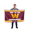 Washington Commanders NFL Horizontal Slogan Flag (PREORDER - SHIPS LATE FEBRUARY)