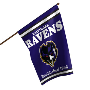 Baltimore Ravens NFL Vertical Retro Flag