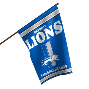 Detroit Lions NFL Vertical Retro Flag