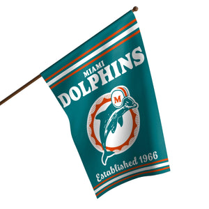 Miami Dolphins Vertical Retro Flag