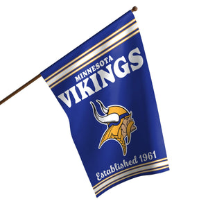 Minnesota Vikings NFL Vertical Retro Flag