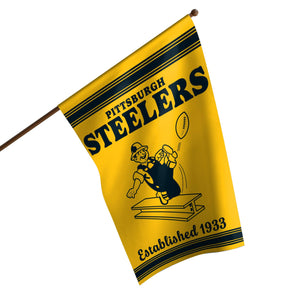 Pittsburgh Steelers NFL Vertical Retro Flag