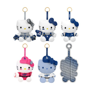 Los Angeles Dodgers MLB Hello Kitty® FOOCOOS Plush Bag Charm Keychain Blind Box Series 1 (PREORDER - SHIPS EARLY NOVEMBER)