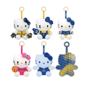 Golden State Warriors NBA Hello Kitty® FOOCOOS Plush Bag Charm Keychain Blind Box Series 1 (PREORDER - SHIPS LATE SEPTEMBER)