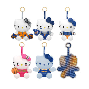 New York Knicks NBA Hello Kitty® FOOCOOS Plush Bag Charm Keychain Blind Box Series 1 (PREORDER - SHIPS LATE SEPTEMBER)