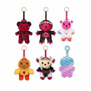 Chicago Bulls NBA FOOCOOS Plush Bag Charm Keychain Blind Box Series 1 (PREORDER - SHIPS MID JULY)
