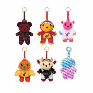 Miami Heat NBA FOOCOOS Plush Bag Charm Keychain Blind Box Series 1 (PREORDER - SHIPS MID JULY)