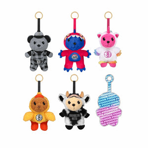 Brooklyn Nets NBA FOOCOOS Plush Bag Charm Keychain Blind Box Series 1 (PREORDER - SHIPS MID JULY)