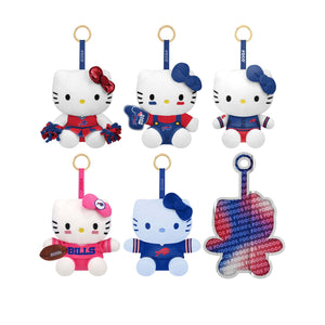 Buffalo Bills NFL Hello Kitty® FOOCOOS Plush Bag Charm Keychain Blind Box Series 1 (PREORDER - SHIPS LATE SEPTEMBER)