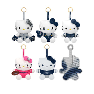 Dallas Cowboys NFL Hello Kitty® FOOCOOS Plush Bag Charm Keychain Blind Box Series 1 (PREORDER - SHIPS LATE SEPTEMBER)