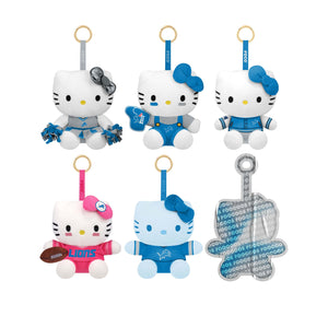 Detroit Lions NFL Hello Kitty® FOOCOOS Plush Bag Charm Keychain Blind Box Series 1 (PREORDER - SHIPS LATE SEPTEMBER)