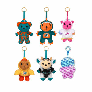 Miami Dolphins NFL FOOCOOS Plush Bag Charm Keychain Blind Box Series 1 (PREORDER - SHIPS LATE JUNE)