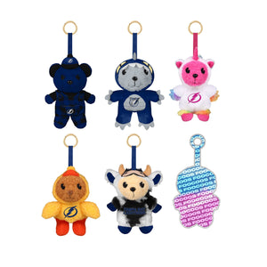 Tampa Bay Lightning NHL FOOCOOS Plush Bag Charm Keychain Blind Box Series 1 (PREORDER - SHIPS MID JULY)