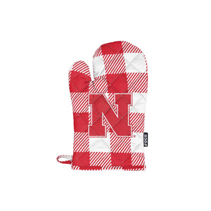 Nebraska Cornhuskers NCAA Plaid Oven Mitt