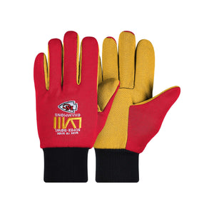 Kansas City Chiefs NFL Super Bowl LVIII Champions Colored Palm Utility Gloves