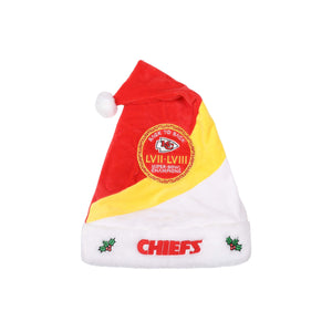 Kansas City Chiefs NFL Super Bowl LVIII Champions Santa Hat