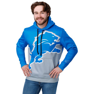 Detroit Lions NFL Mens Bold Logo Hoodie