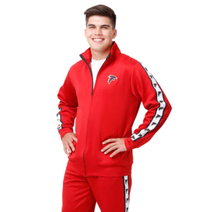 Atlanta Falcons NFL Mens Stripe Logo Track Jacket