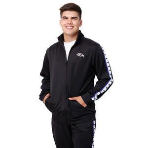 Baltimore Ravens NFL Mens Stripe Logo Track Jacket