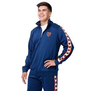 Chicago Bears NFL Mens Stripe Logo Track Jacket