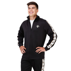 New Orleans Saints NFL Mens Stripe Logo Track Jacket