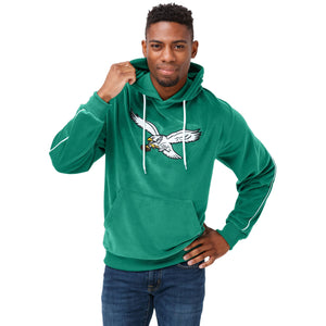 Philadelphia Eagles NFL Mens Kelly Green Velour Hooded Sweatshirt