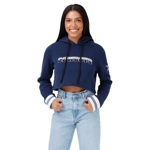 Dallas Cowboys NFL Womens Cropped Chenille Hoodie