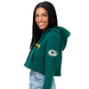 Green Bay Packers NFL Womens Cropped Chenille Hoodie