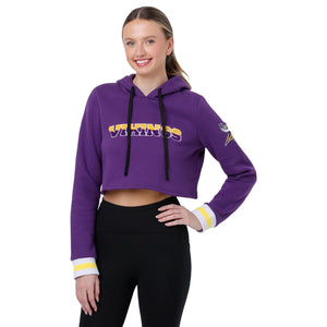 Minnesota Vikings NFL Womens Cropped Chenille Hoodie