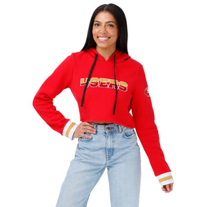 San Francisco 49ers NFL Womens Cropped Chenille Hoodie