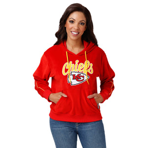 Kansas City Chiefs NFL Womens Velour Hooded Sweatshirt