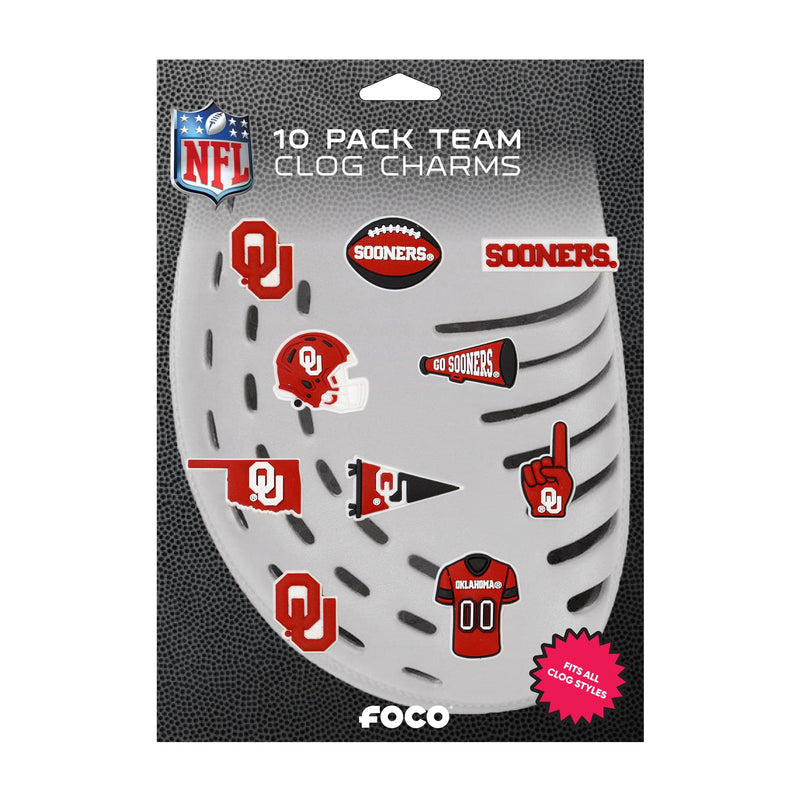 FOCO NFL unisex-adult NFL Team Logo 6-Pack Shoe Charms