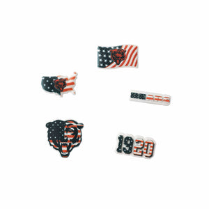 Chicago Bears NFL Americana 5 Pack Team Clog Charms