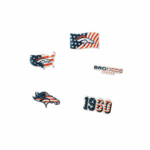 Denver Broncos NFL Americana 5 Pack Team Clog Charms