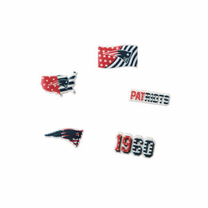 New England Patriots NFL Americana 5 Pack Team Clog Charms