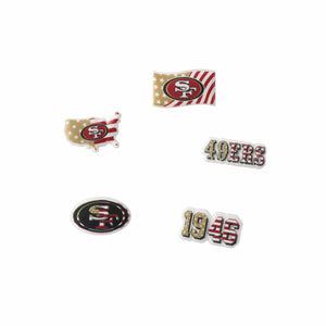 San Francisco 49ers NFL Americana 5 Pack Team Clog Charms