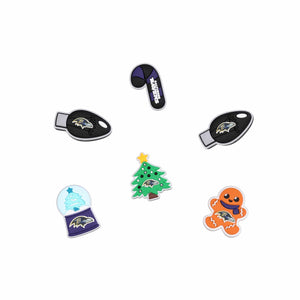 Baltimore Ravens NFL 6 Pack Holiday Team Clog Charms