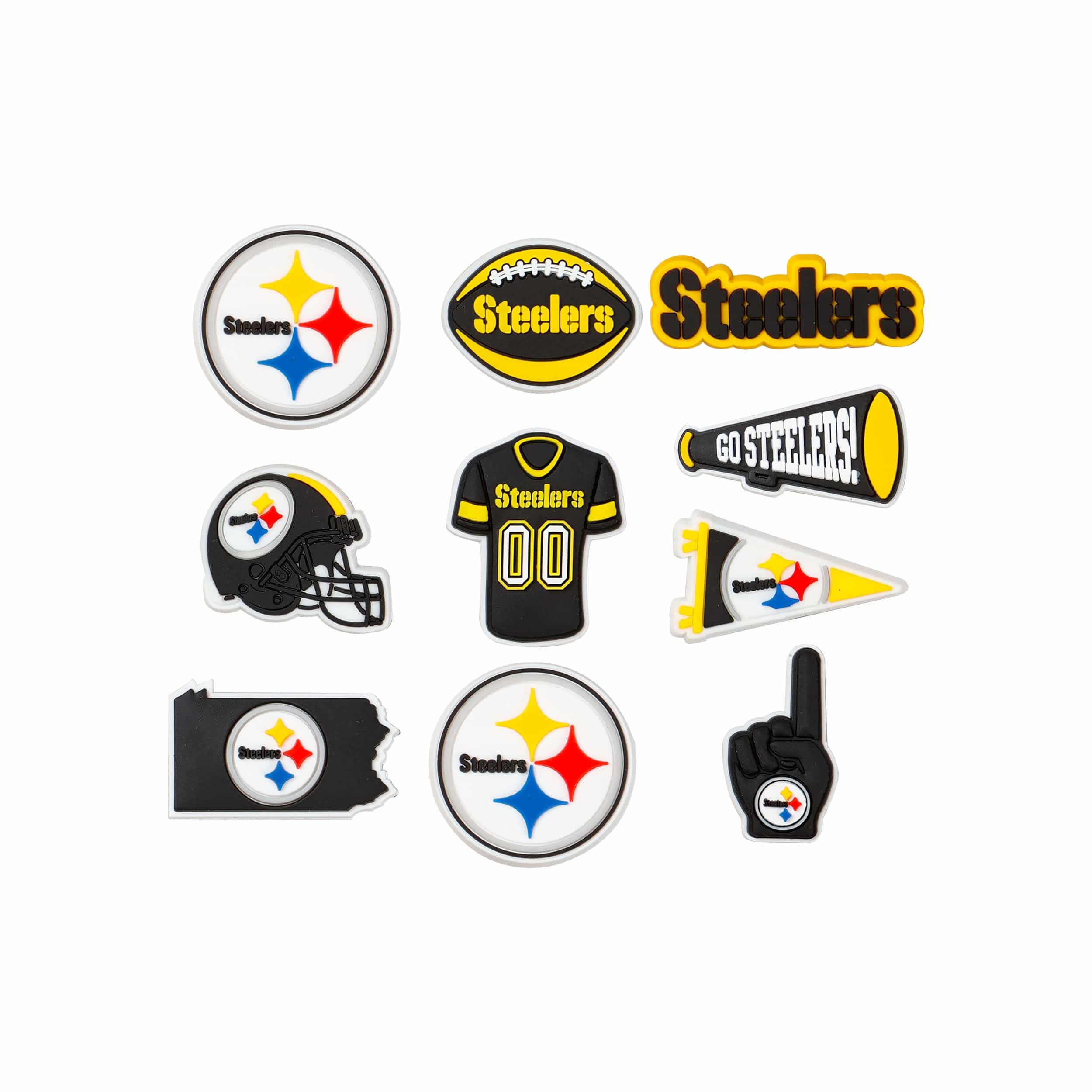 Pittsburgh Steelers FOCO Team Shoe Charms Five-Pack