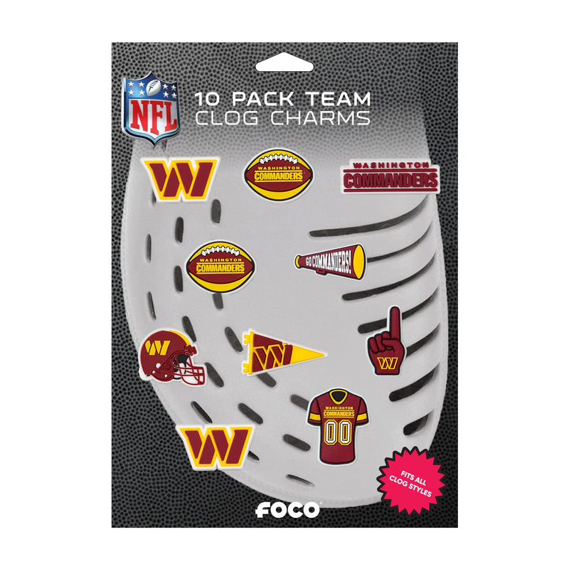 Washington Commanders FOCO Team Shoe Charms Five-Pack