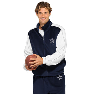 Dallas Cowboys NFL Two Tone Velour Zip Up Top