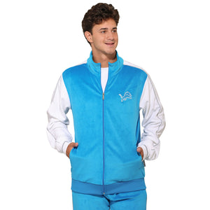 Detroit Lions NFL Two Tone Velour Zip Up Top