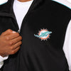 Miami Dolphins NFL Two Tone Velour Zip Up Top (PREORDER - SHIPS EARLY OCTOBER)