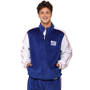 New York Giants NFL Two Tone Velour Zip Up Top