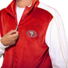 San Francisco 49ers NFL Two Tone Velour Zip Up Top (PREORDER - SHIPS EARLY OCTOBER)