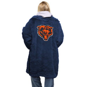 Chicago Bears NFL Faux Fur Long Jacket (PREORDER - SHIPS LATE NOVEMBER)