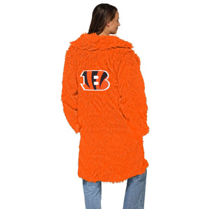 Cincinnati Bengals NFL Faux Fur Long Jacket (PREORDER - SHIPS LATE NOVEMBER)