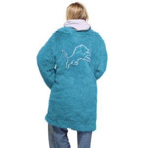 Detroit Lions NFL Faux Fur Long Jacket (PREORDER - SHIPS LATE NOVEMBER)