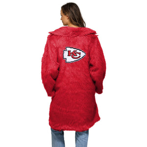 Kansas City Chiefs NFL Faux Fur Long Jacket (PREORDER - SHIPS LATE NOVEMBER)