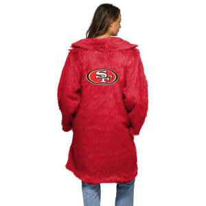 San Francisco 49ers NFL Faux Fur Long Jacket (PREORDER - SHIPS LATE NOVEMBER)