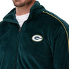 Green Bay Packers NFL Mens Velour Zip Up Top